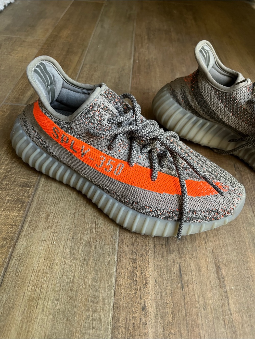 adidas Yeezy Boost 350 V2 Gray with Orange Stripe